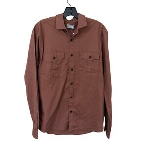 Frank and Oak The Relaxed Shirt Brown Size Small New with tags